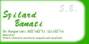 szilard banati business card